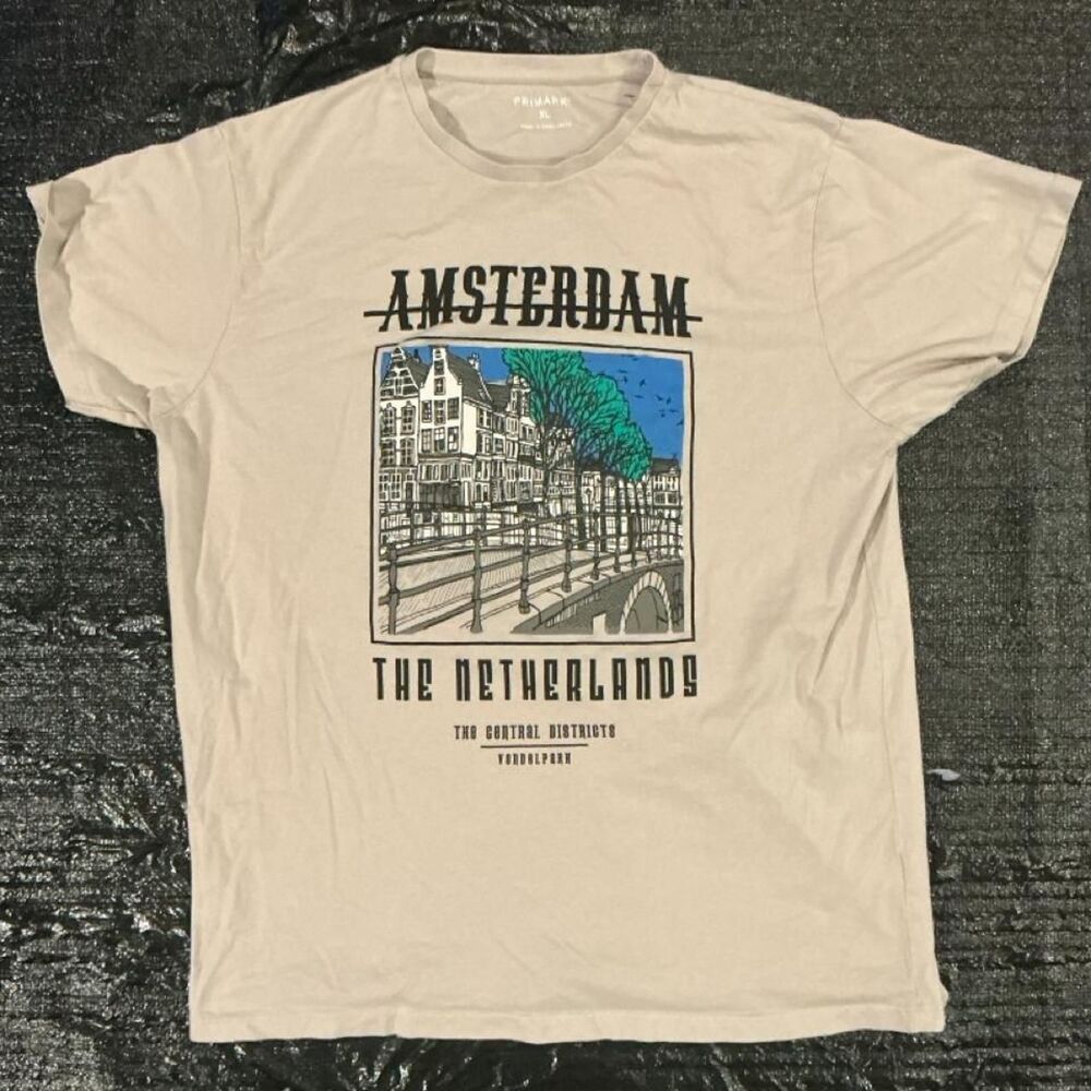Primark Men's Cream T-shirt